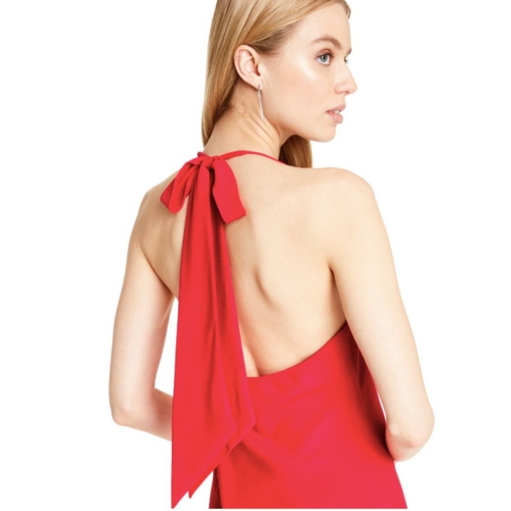 CUSHNIE x Target Red Slip Dress with Bow Holiday Christmas Valentine's Day 12 - Picture 4 of 7